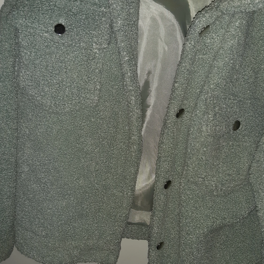 Grön teddy jacka höstjacka - 90