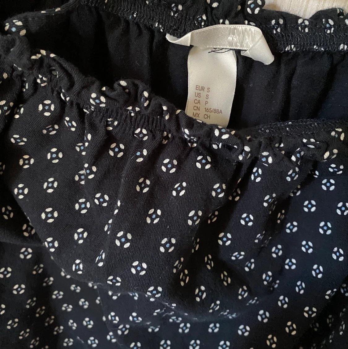 Kort ärmens Smockad topp - 90