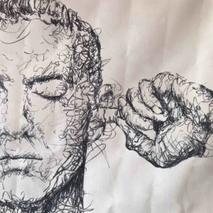  - Handmålad och signerad Eminem tavla, köpt av en konstnär på Dominikanska republiken 