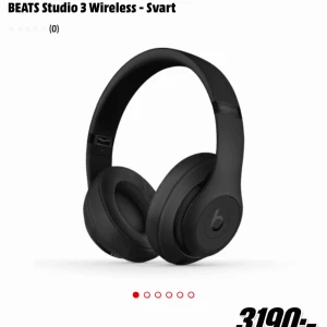  - Beats Studio 3 wireless, hel svarta. Använda 1-2 ggr och säljes för jag aldrig använder dom, köpta för lite mer än 3000. Pris kan diskuteras vid snabb affär. Fodral o laddare finns till. Bilder kan skickas vid intresse