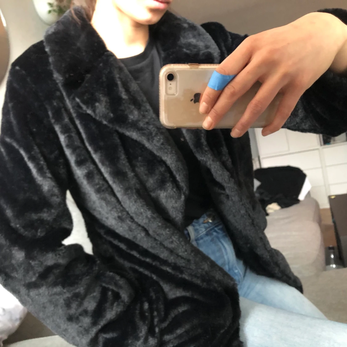 Oanvänd fuskpälskappa - 90