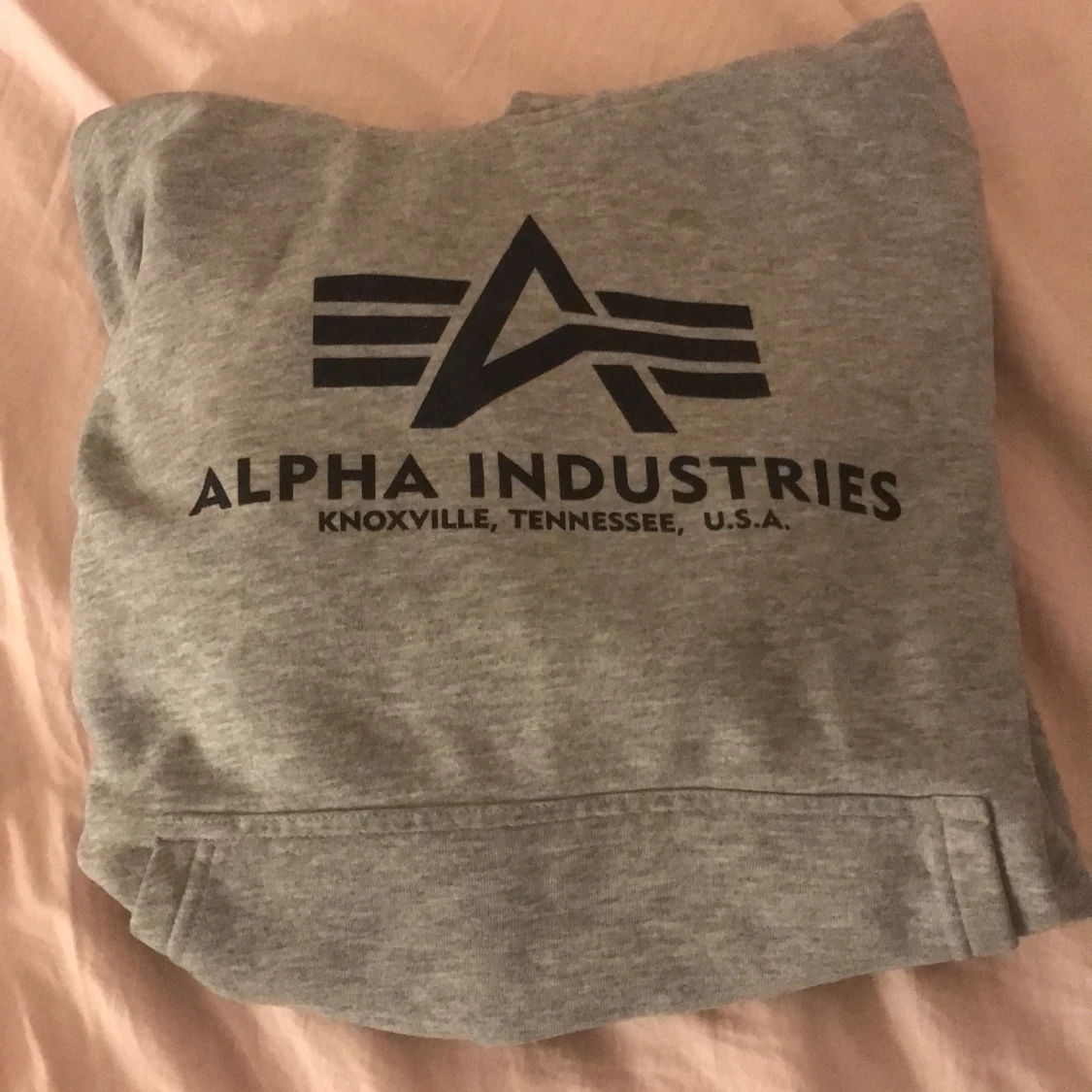grå alpha hoodie