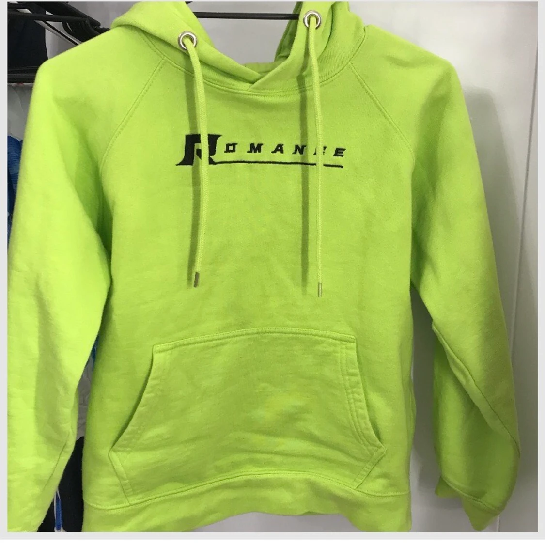Neon grön hoodie - 90