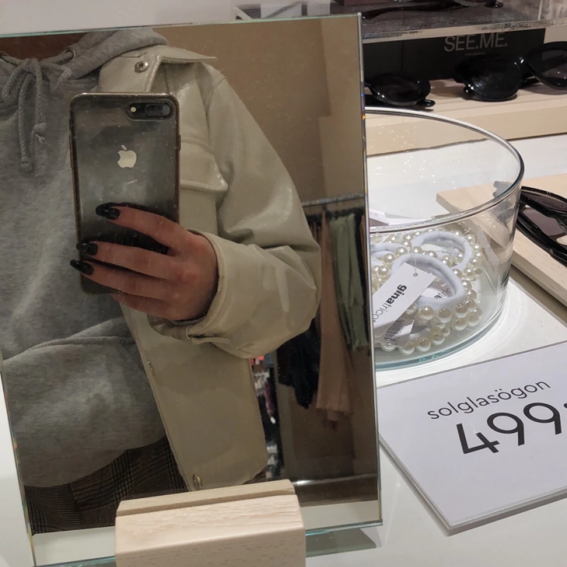 Cropped vit lackjacka  - 90