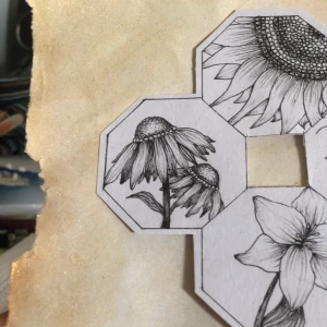 Motiv till födelsedagkort - Min mor älskar blommor och natur så gjorde en personlig att poster till hennes kort. Vad som än önskas, ordnas, fraktas och packeteras utan att de skall skadas. 10kr frakt