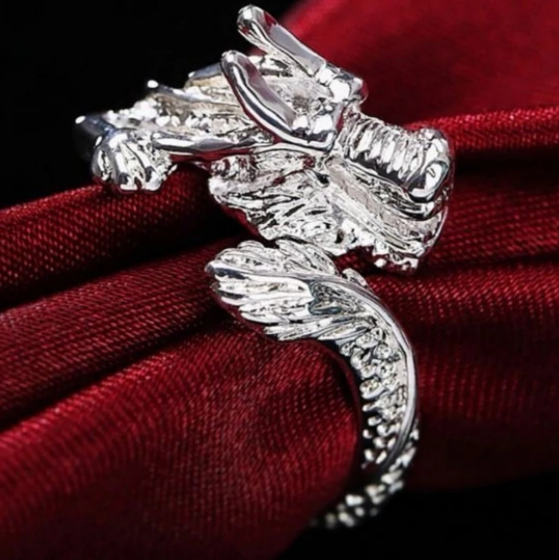 Drakring silverpläterad 