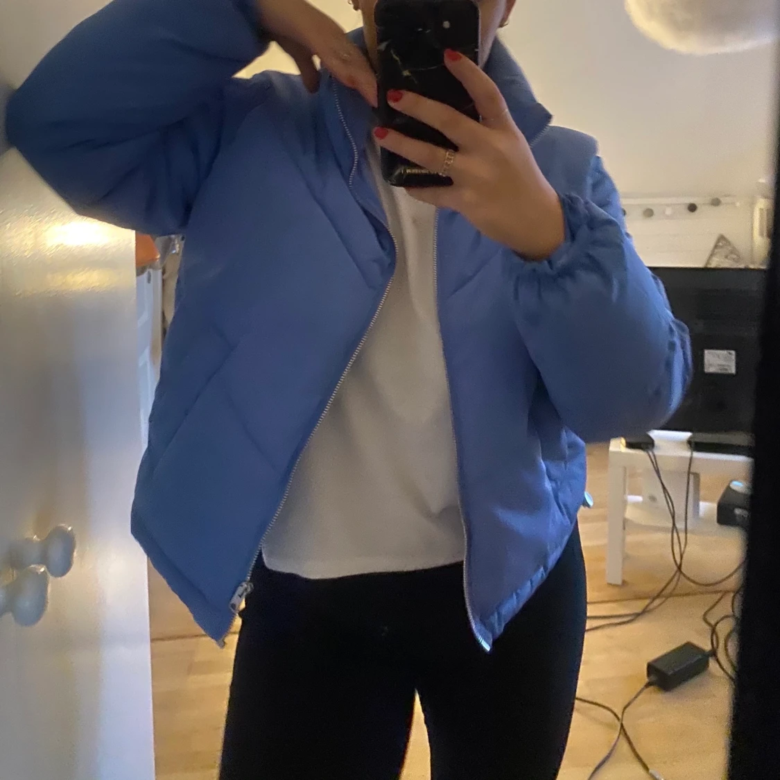 Blå pufferjacket - 91