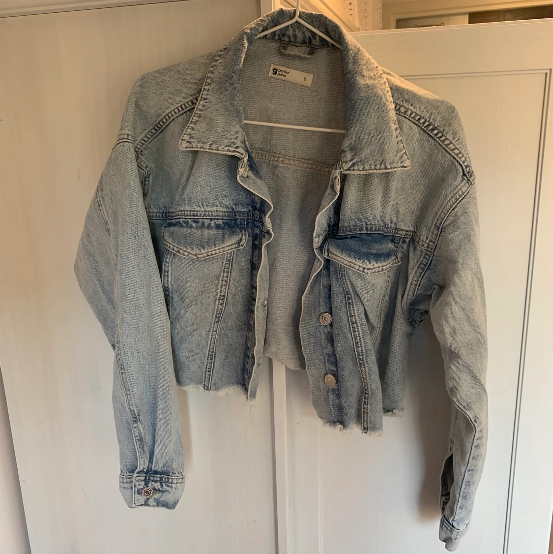 Croppad Jeansjacka GinaTricot - 91