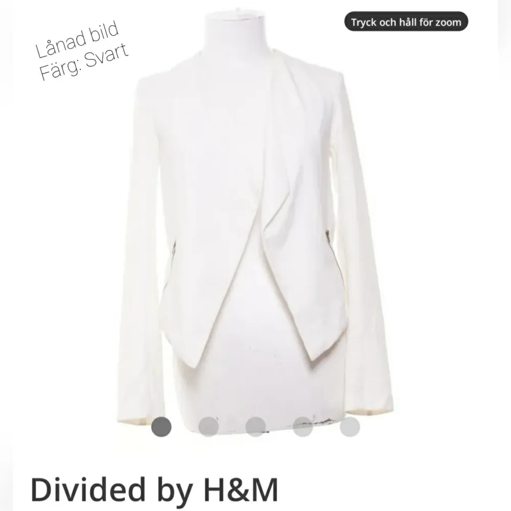 Divided by H&M Kavaj - Storlek: 36 - Färg: Svart  - Material: Polyester, Viskos, Elastan - Skick: i mycket fint 