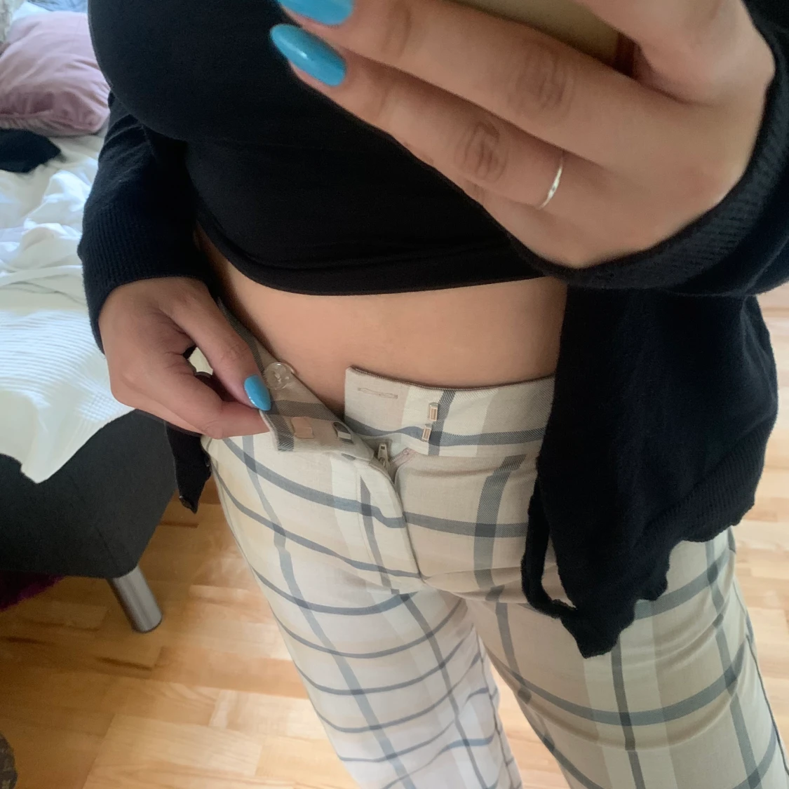 Rutiga kostymbyxor - 91