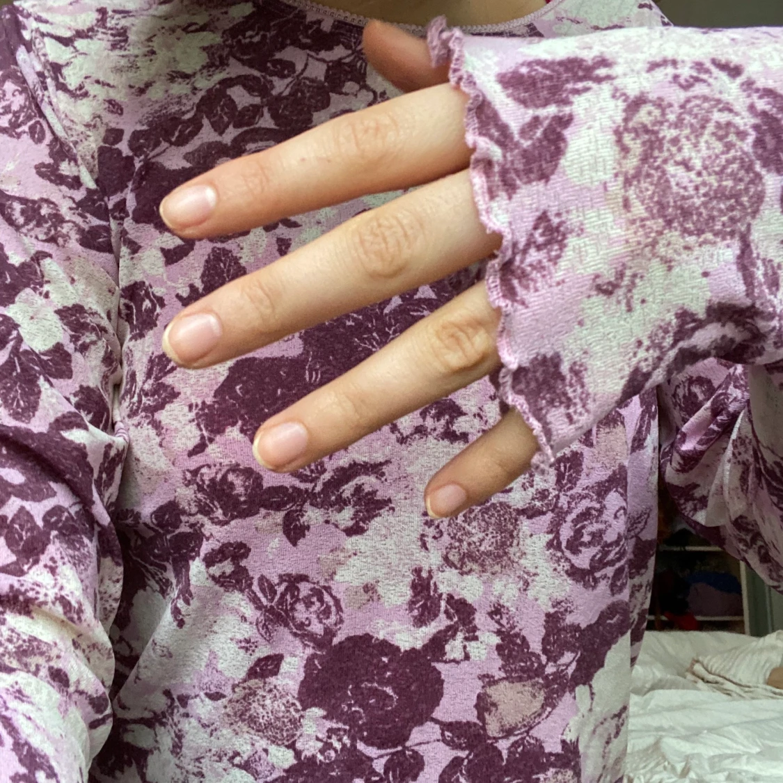 Mönstrad långärmad tröja - 91