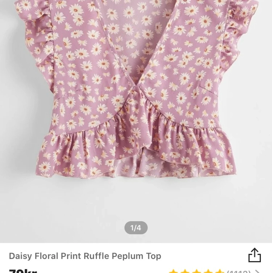 Shein blommig blus - 90