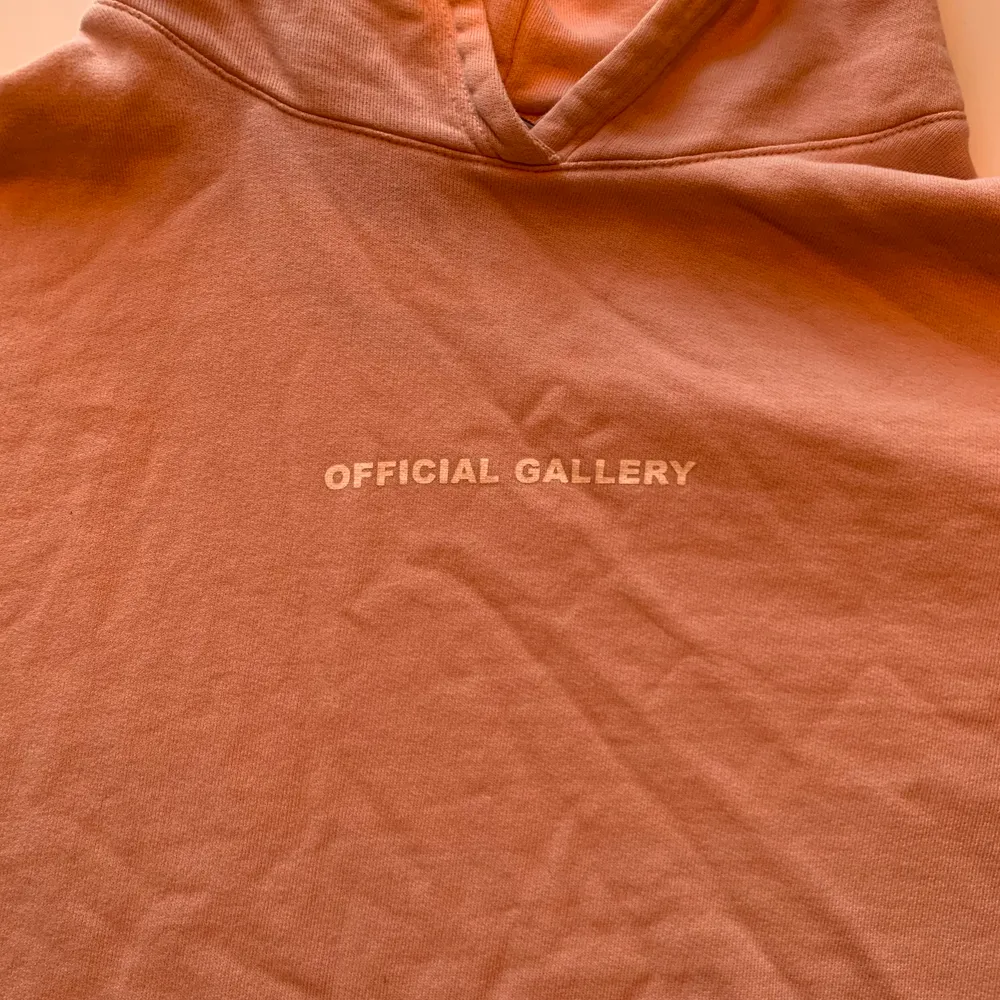snygg ljusrosa hoodie från official gallery. Tröjor & Koftor.