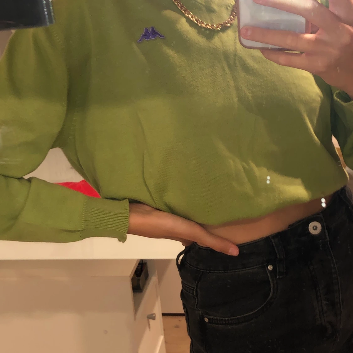 Stickad kapp sweatshirt - 90