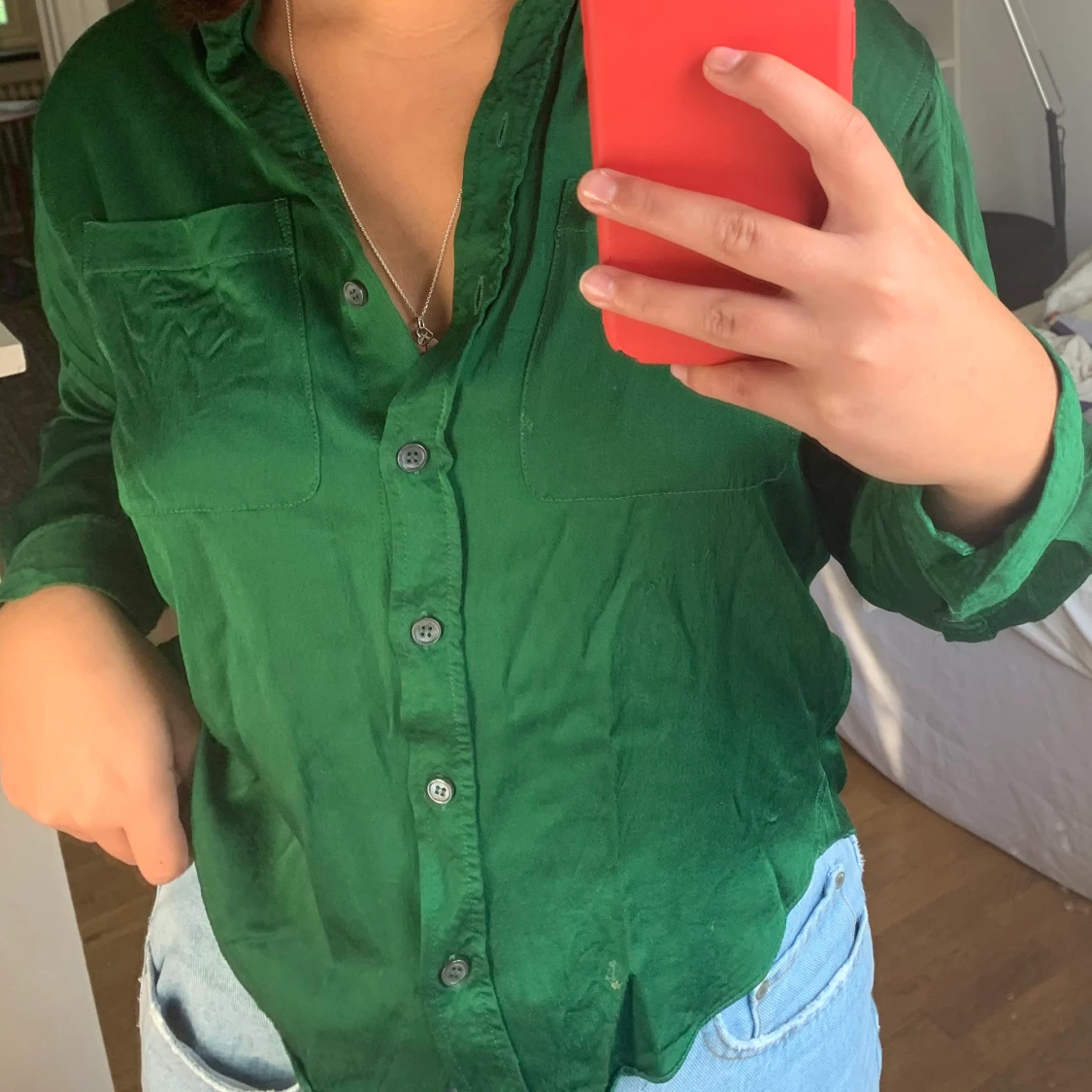 Grön Zara skjorta - 90