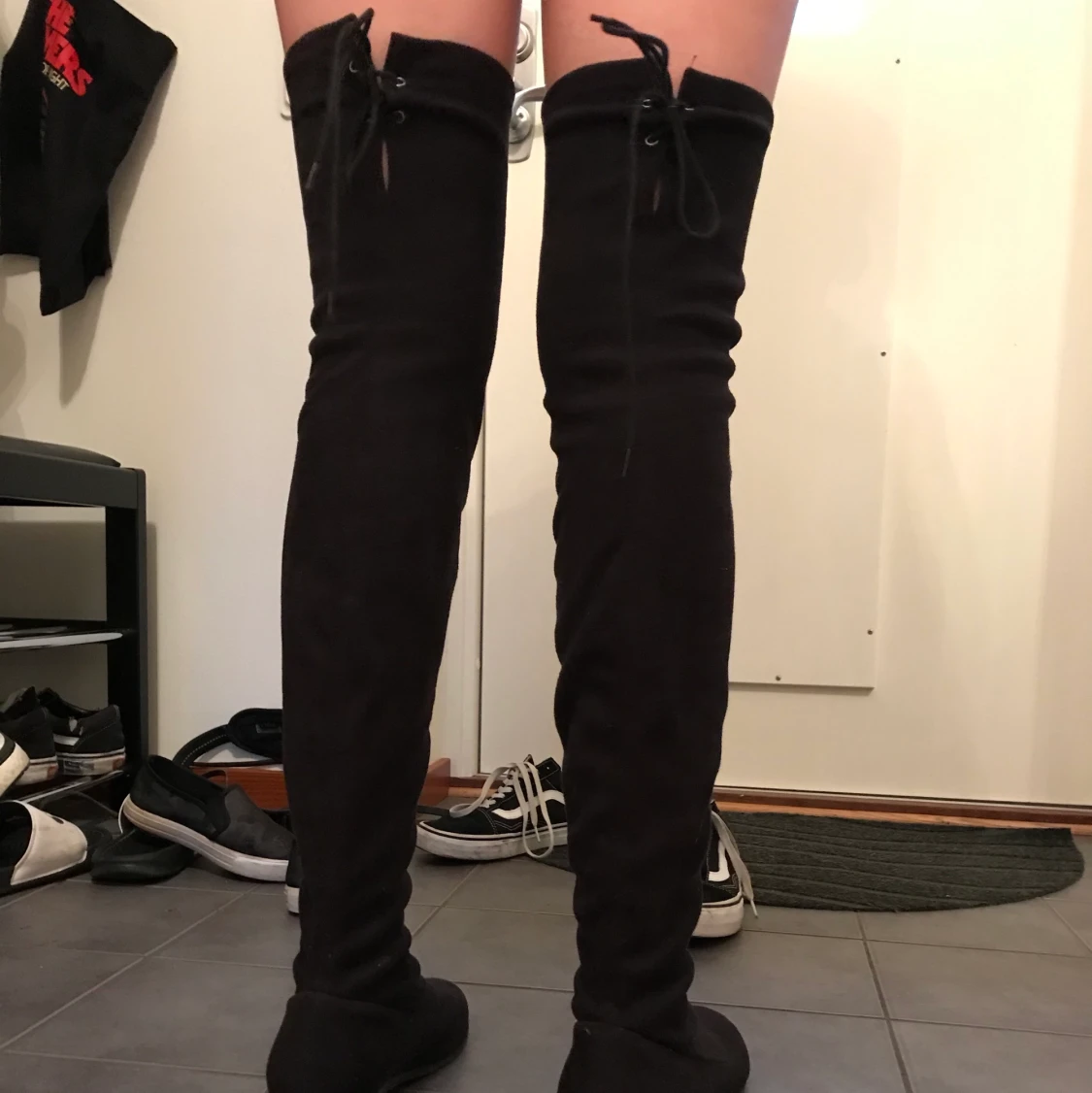 Höga skor med knytning - 91