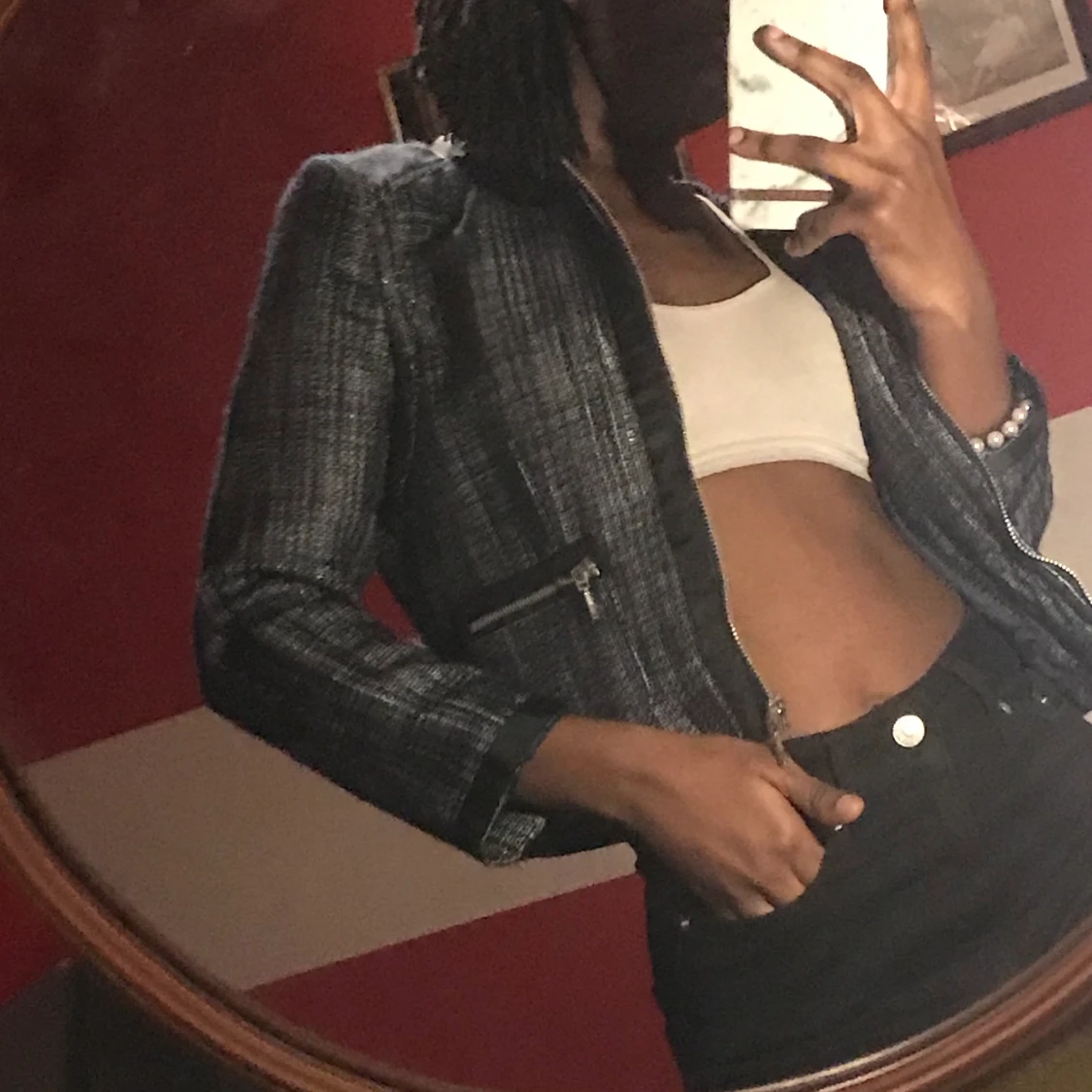 Glittrig Kort blazer - 90