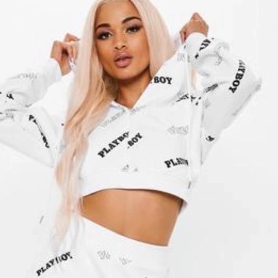 Playboy Cropped Hoodie Missguided