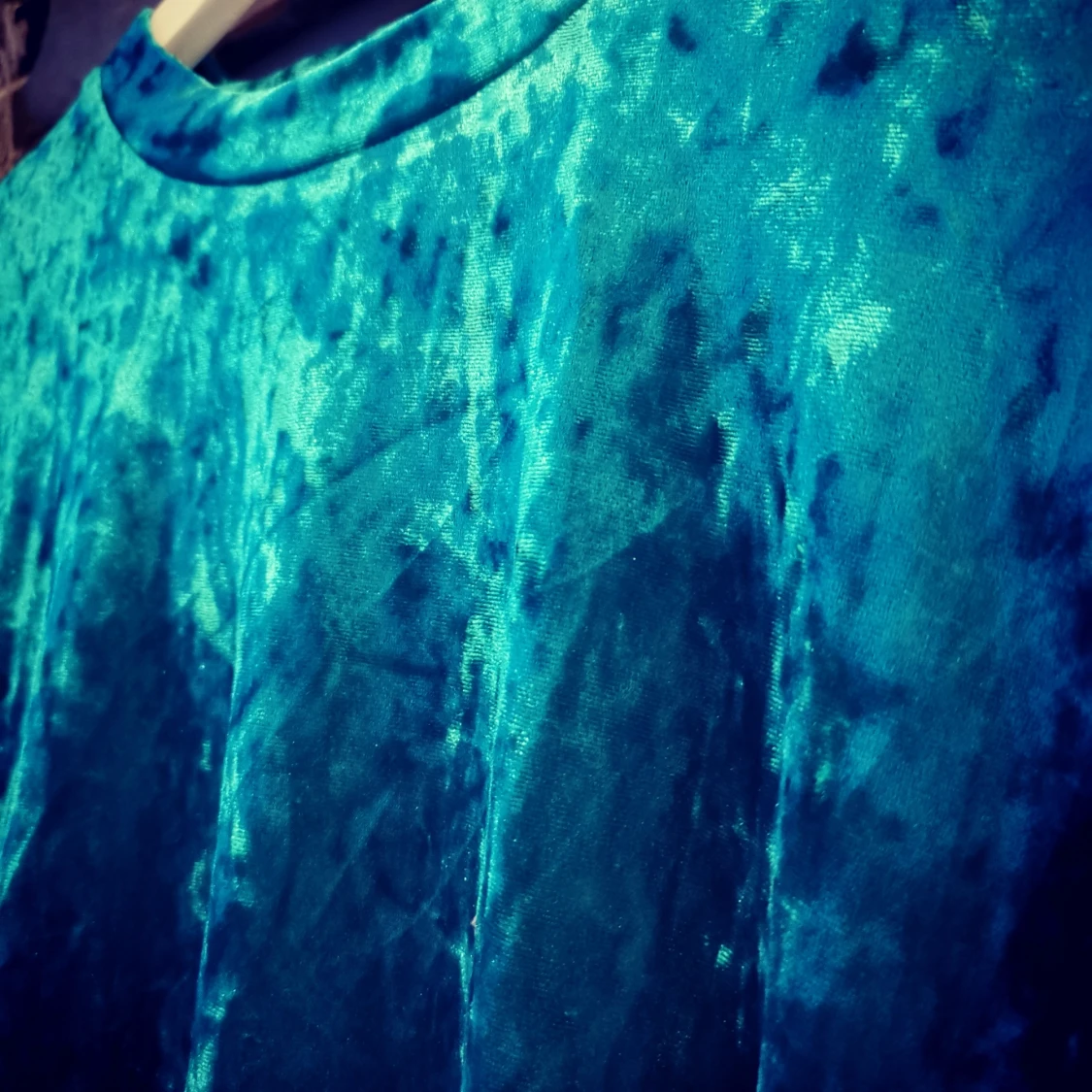Velvet teal green dress.  - 91