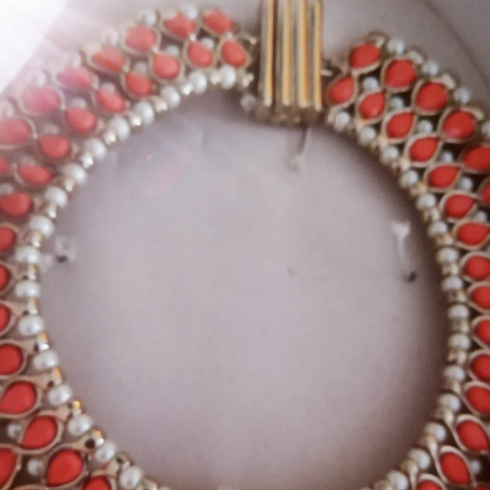 Halsband i guld/orange från Anna dello Russo at H&M . Accessoarer.