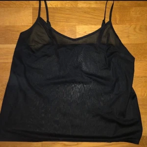Svart genomskinlig linne - Svart linne, lite genomskinlig. Storleken är M men den passar alla storlekar - banden är justerbara. Passar till en fest men även skolan. Köparen står för frakten och betalning sker via Swish.