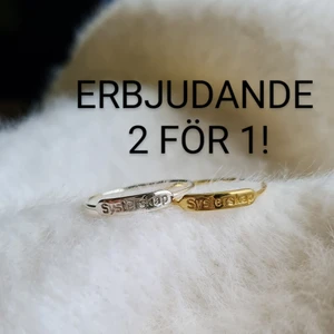 ERBJUDANDE 2 FÖR 1! Egen designad Systerskapsring! För att fira kärleken till en äkta vän! - Letar du efter en personlig och hjärtlig julklapp eller present till någon du är nära eller till dig själv?💕 ERBJUDANDE 2 FÖR 1! Du får välja om du vill ha 1 guld och 1 silver eller 2 guld eller 2 silver.           NYHET PÅ @emmaoakleyart!✨ (instagram) Systerskapsringen är här! - för att fira kärleken till en äkta vän eller dig själv! 💙  Som en naturlig förlängning av mitt konstnärskap, kreativitet och förkärlek till smycken har ni förmodligen sett att jag designade ett gudinnahalsband ett tag tillbaka.    Och nu var det dags för ett nytt smycke!   Jag har designat en ‘systerskap’s ring för att sprida kärleken vidare oss hjärtevänner emellan! 💙   Har du den där speciella vännen som har stor betydelse för dig? Som du uppskattar extra mycket, som förgyller ditt liv till det bättre? Hon som lyfter dig, som ser dig för allt du är värd, som alltid finns där för dig, som älskar dig för den du är, – för dina skuggor, ditt ljus och alla nyanser däremellan. Hon som inte avviker eller dömmer, utan alltid står där med ett starkt, ödmjukt och öppet hjärta.   Eller är det möjligtvis så att du är den där vännen själv? 🥰  En ring för dig själv eller dina vänner - som står för systerskapet och vikten av vad en nära vän har för betydelse.   För att beställa: Skicka bara ett DM så tar vi storlek på ringen därifrån!   Beställer ni nu hinner ni få det innan jul 🎅❤ Mvh Emma 