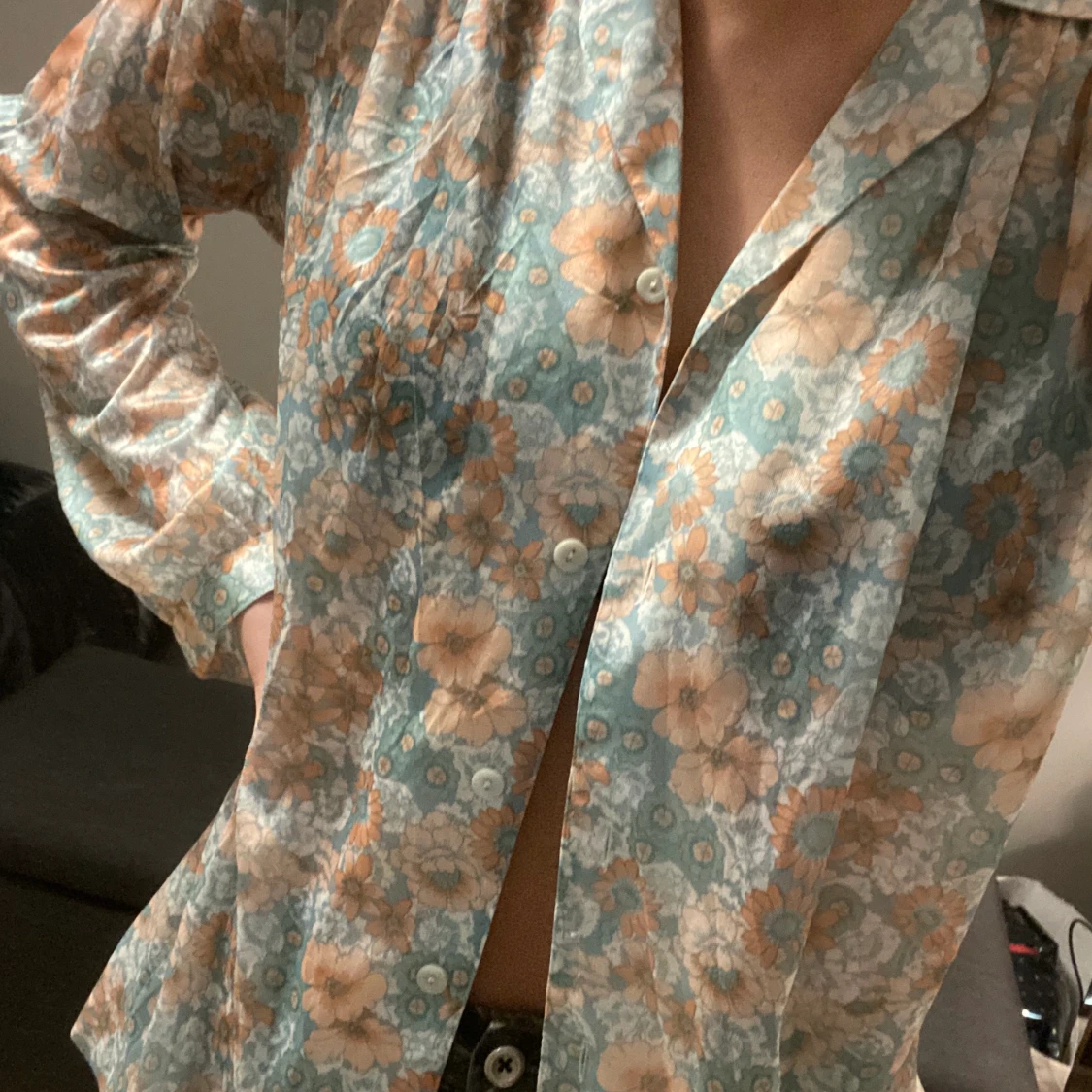 Mönstrad pastell skjorta  - 91