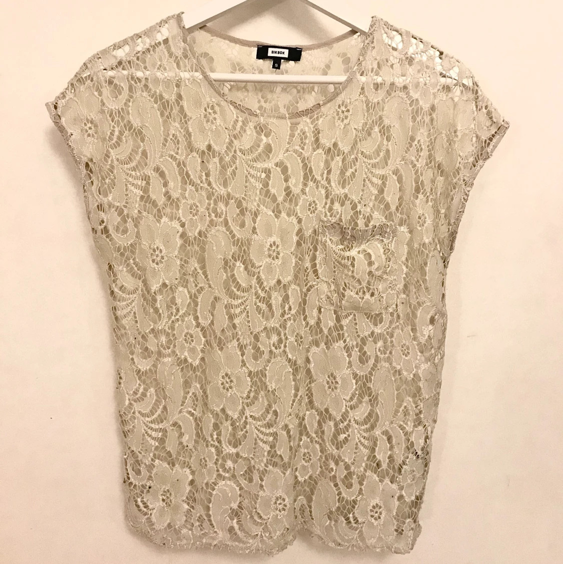 Spetströja, S, benvit