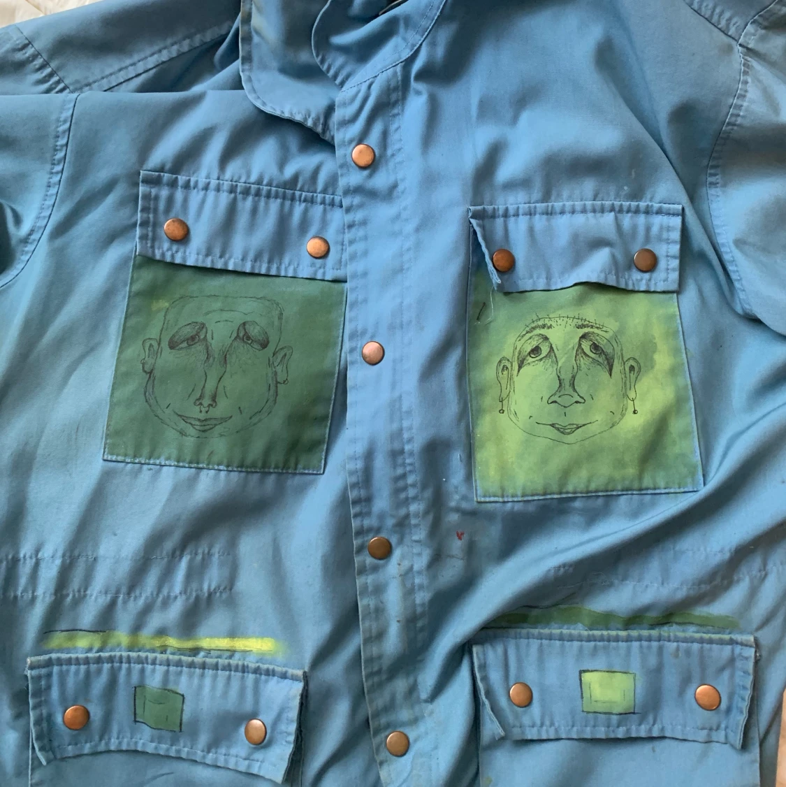 Cool oversized målad jacka - 90