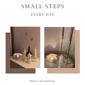 Prydnader i lera - Handgjorda prydnader i lera. (Skulptur/kvinnokropp 99kr - 9cm) (Ljuslykta - 39kr)🐚🍂