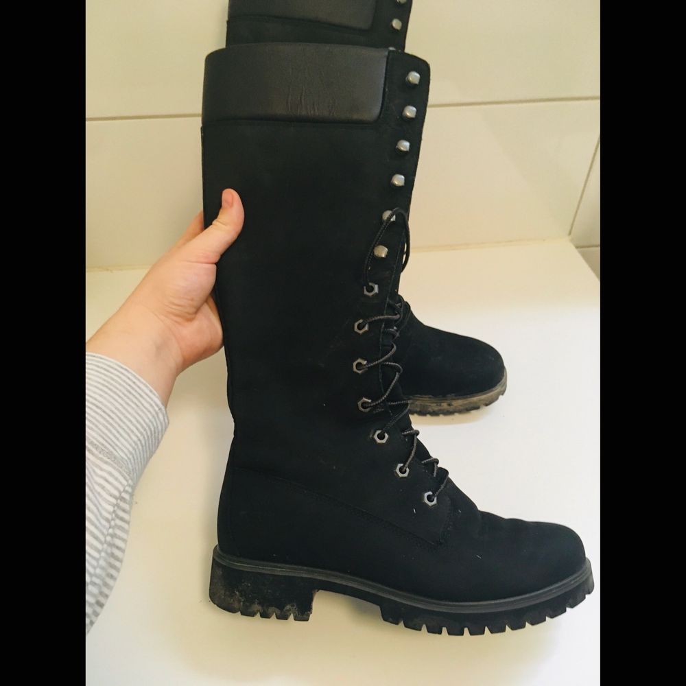 Timberland svarta boots storlek 38 | Plick Second Hand