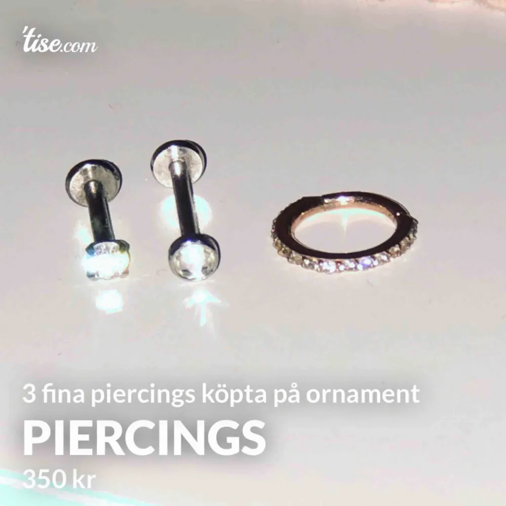 Kolla in min profil för snygga piercings✨👂🏼 Passar till massa olika placeringar! Stailess steel/kirurgiskt stål. Bästa kvalitén alltså, från ornament Malmö . Övrigt.