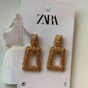 Guldiga öronhängen från Zara 🤩 Aldrig använda. Frakt kan tillkomma beroende på vart du bor 😁