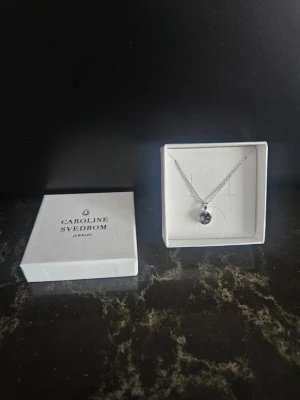 Caroline Svedbom Petite Necklace Rhodium Black Diamond - 1 Classic Petite Necklace Rhodium Black Diamond från Caroline Svedbom. Halsbandet är i nyskick och ask medföljer