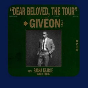 Säljer en konsertbiljett till Giveon - Säljer en biljett till Giveons tour Dear beloved, the tour i Stockholm den 6e mars 2026. Priset är förhandlingsbart.