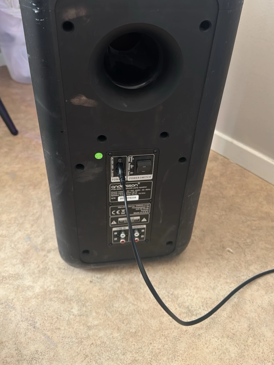 Stor svart bärbar Bluetooth-högtalare - 5