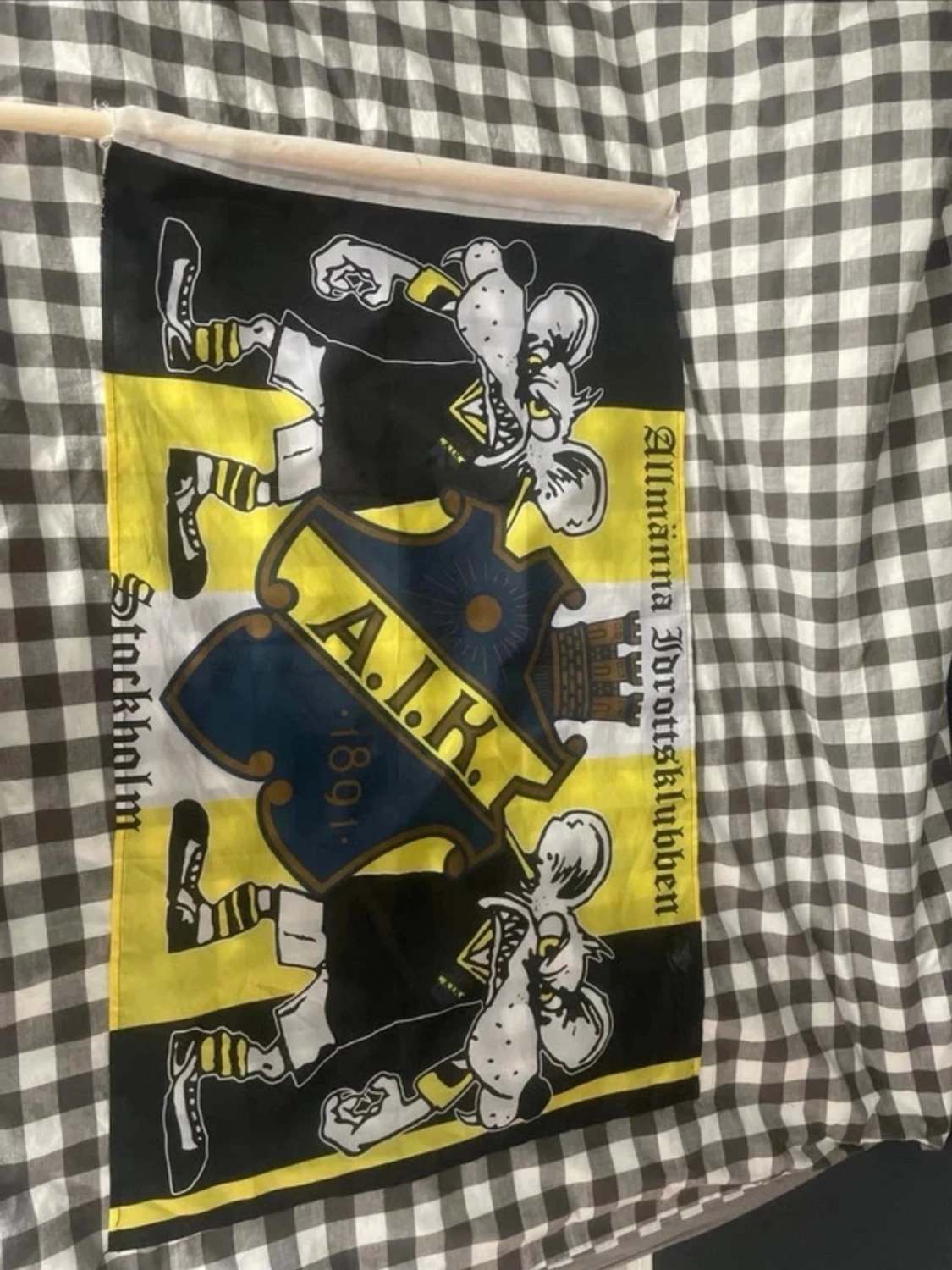 AIK supporterflagga med tryck - 1