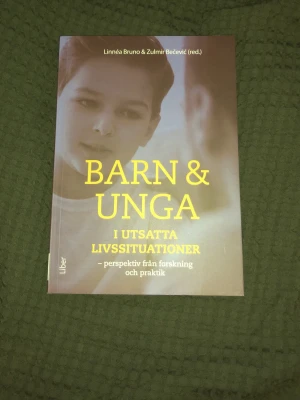 Barn & unga i utsatta livssituationer - Kursbok om barn och unga i utsatta livssituationer, med perspektiv från forskning och praktik. Omslaget är brunt med gul text och boken är i mjukt omslag. Passar för dig som pluggar till socionom, lärare eller jobbar med barn och ungdomar.