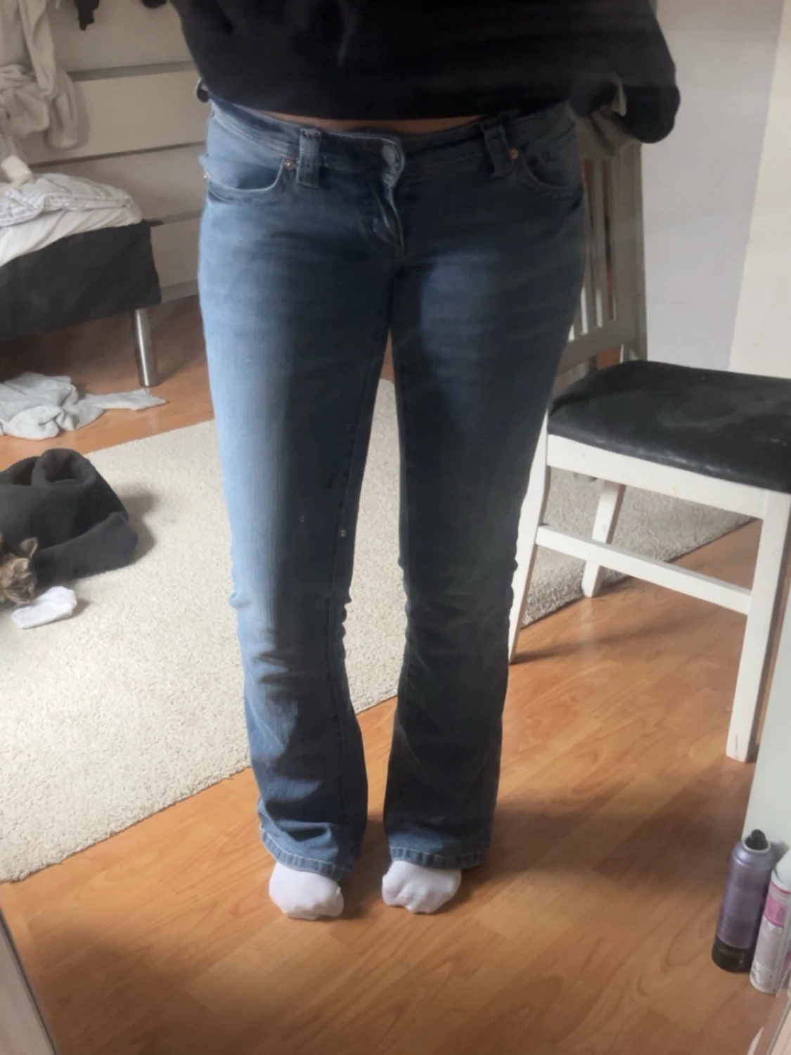 Ljusblå bootcut jeans från Abrand - 3