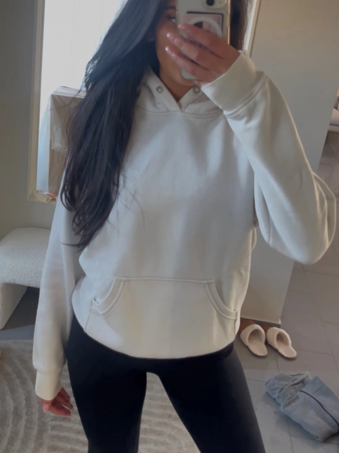 Vit hoodie  - 2