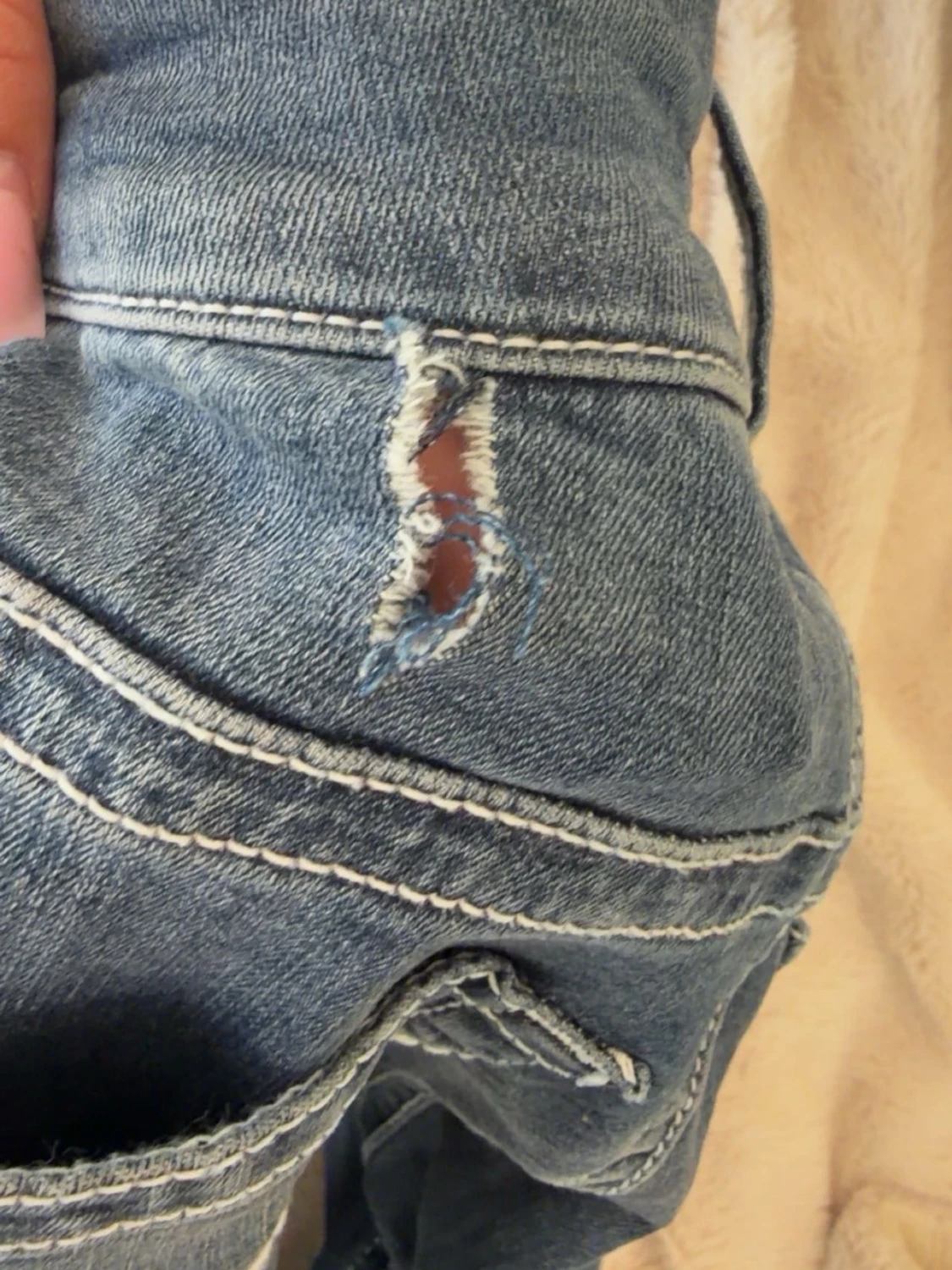 Blå bootcut jeans från Nelly  - 3