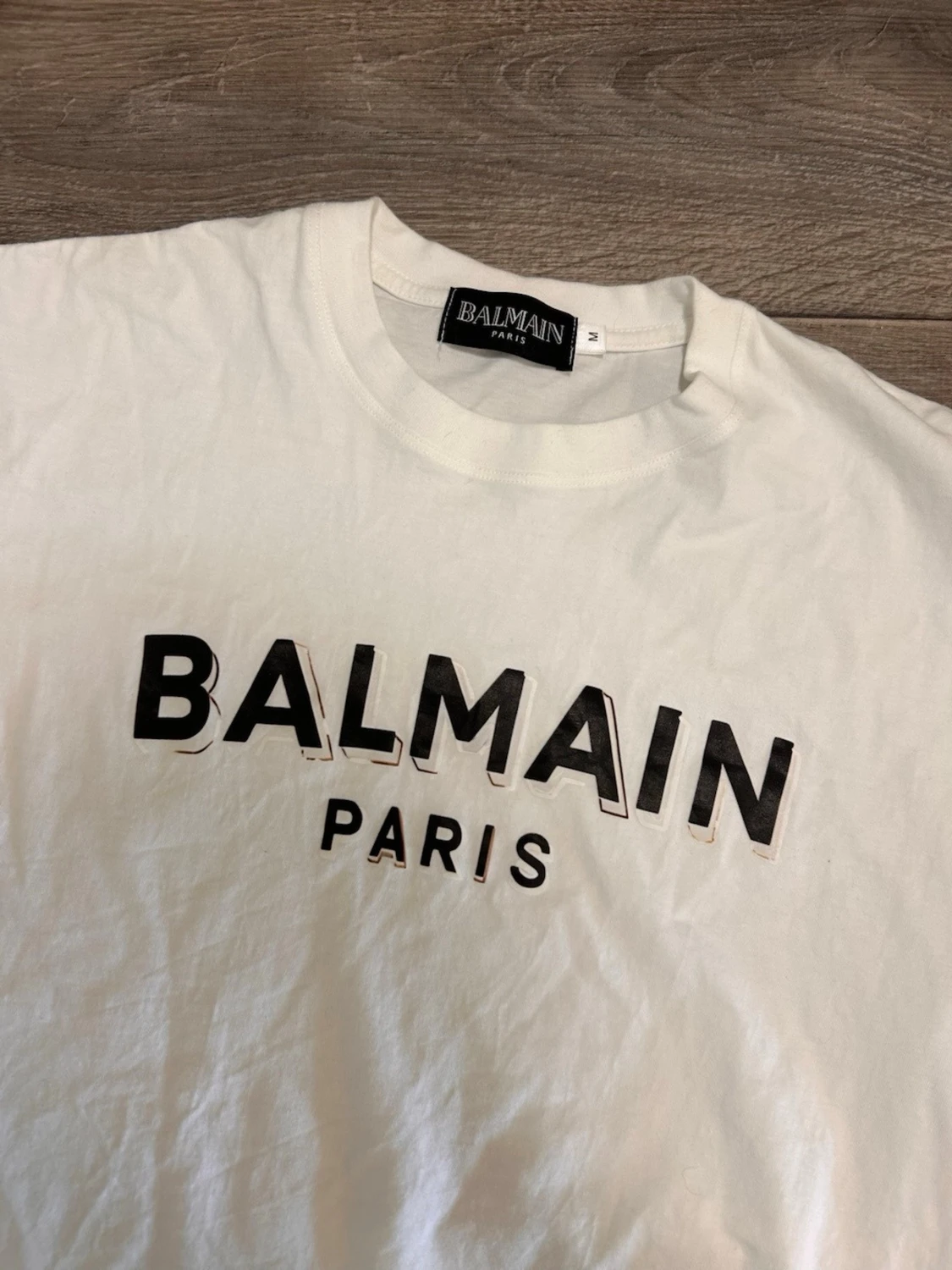 Vit Balmain Paris t-shirt - 1