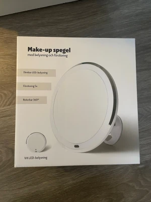 Make-up spegel med LED och förstoring - Oanvänd!