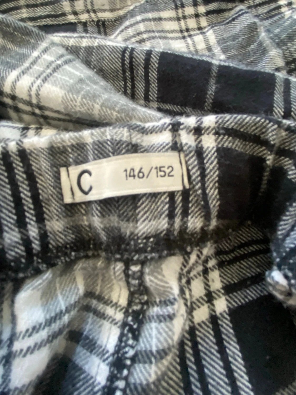 Rutiga pyjamasbyxor svartvit - 1