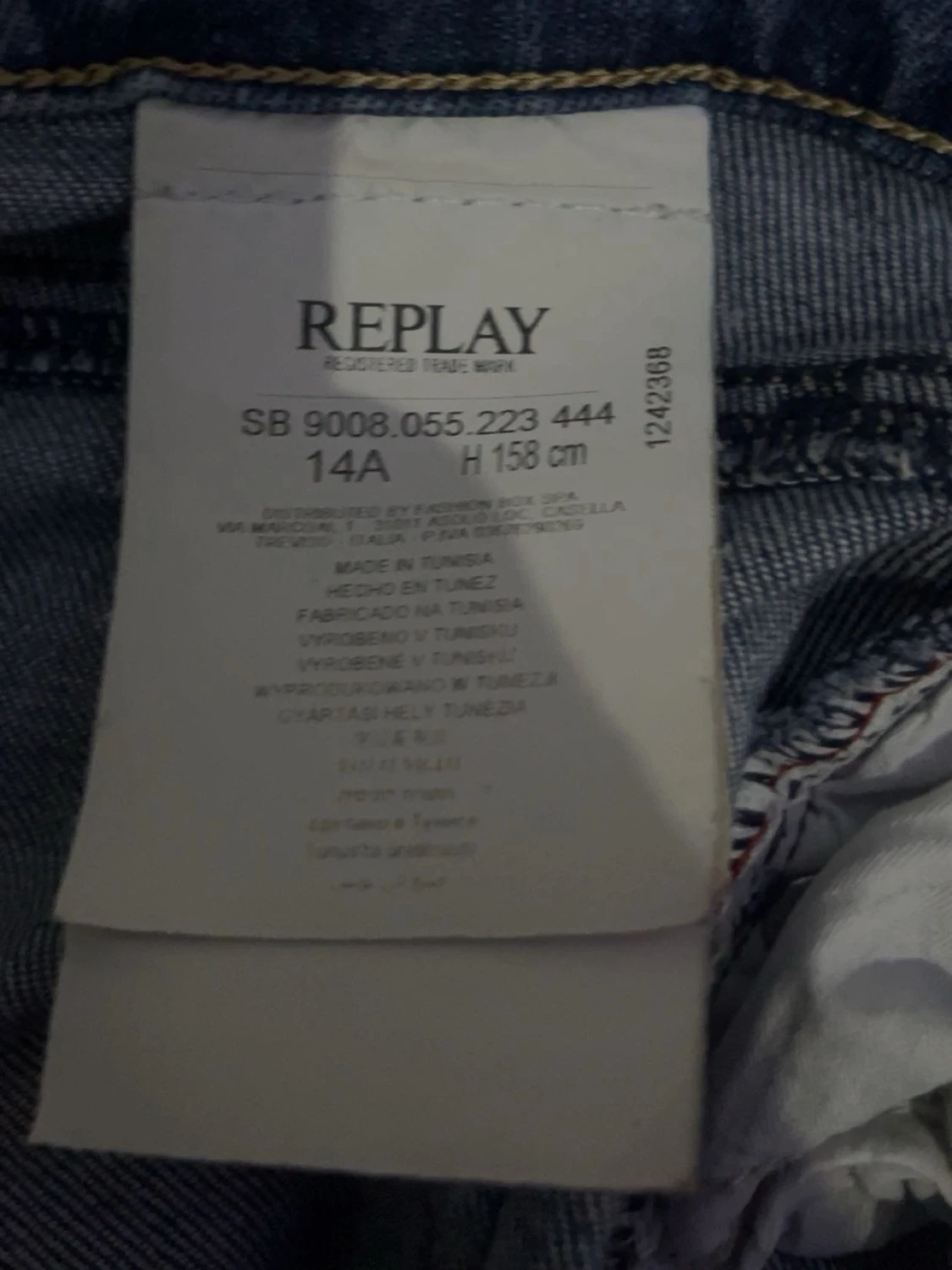 Blå slim fit jeans - 2