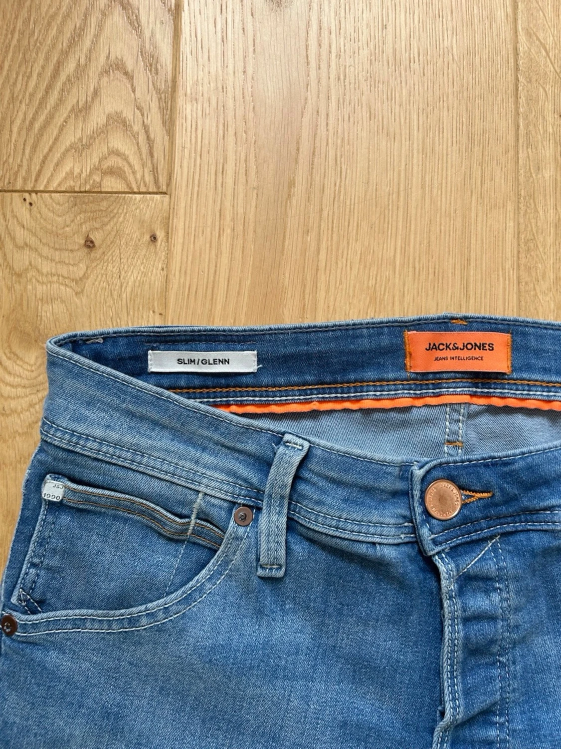 Blå slim fit jeans från Jack & Jones - 1