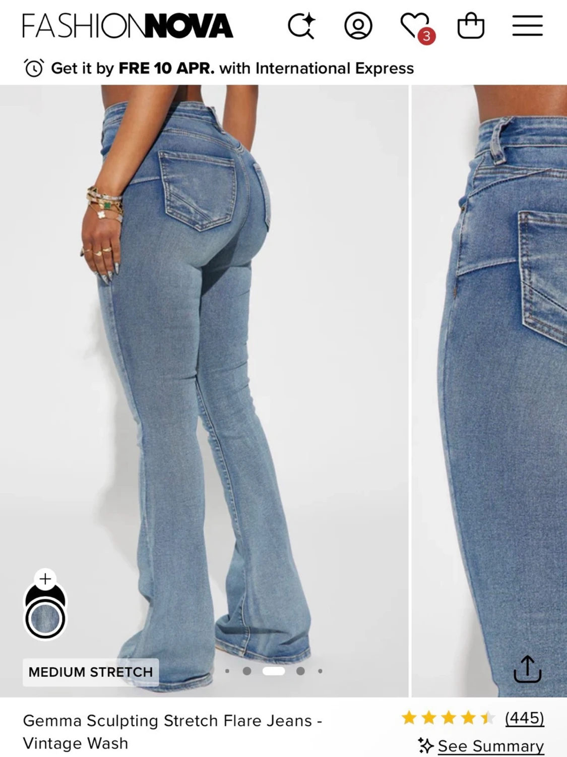 Blåa flare jeans från Fashion Nova - 1