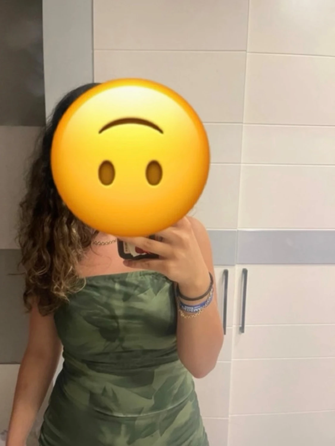 Axelbandslös långklänning camouflage - 1