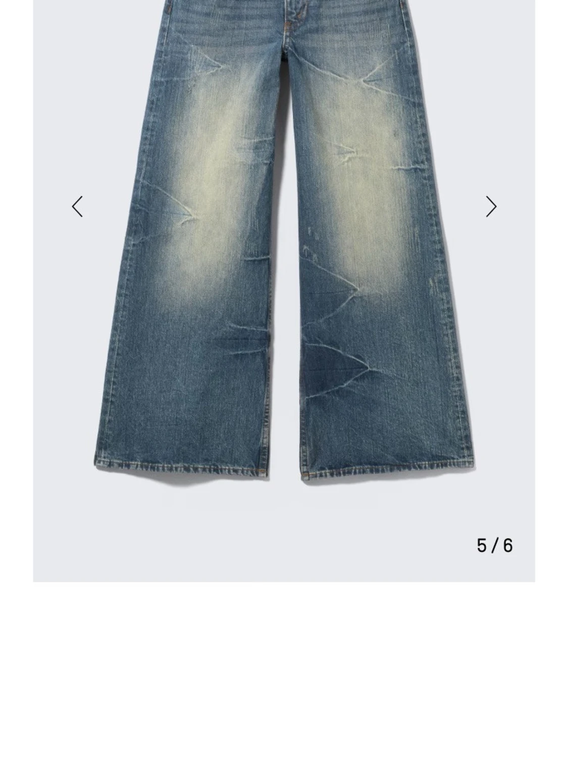 Cheap Monday- Blåa wide leg jeans med vintage-look - 11