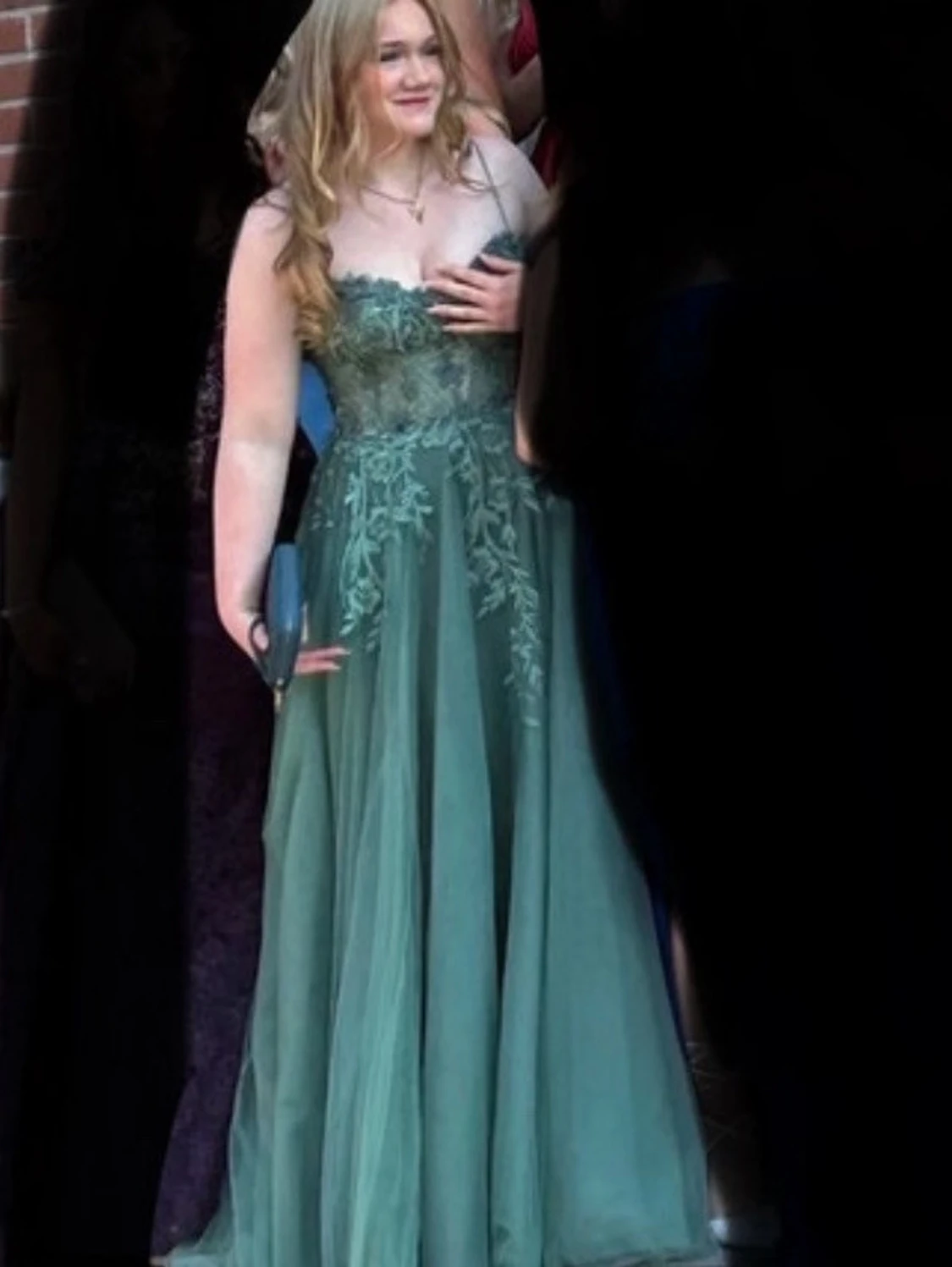 Beautiful classy green ballgown - 1